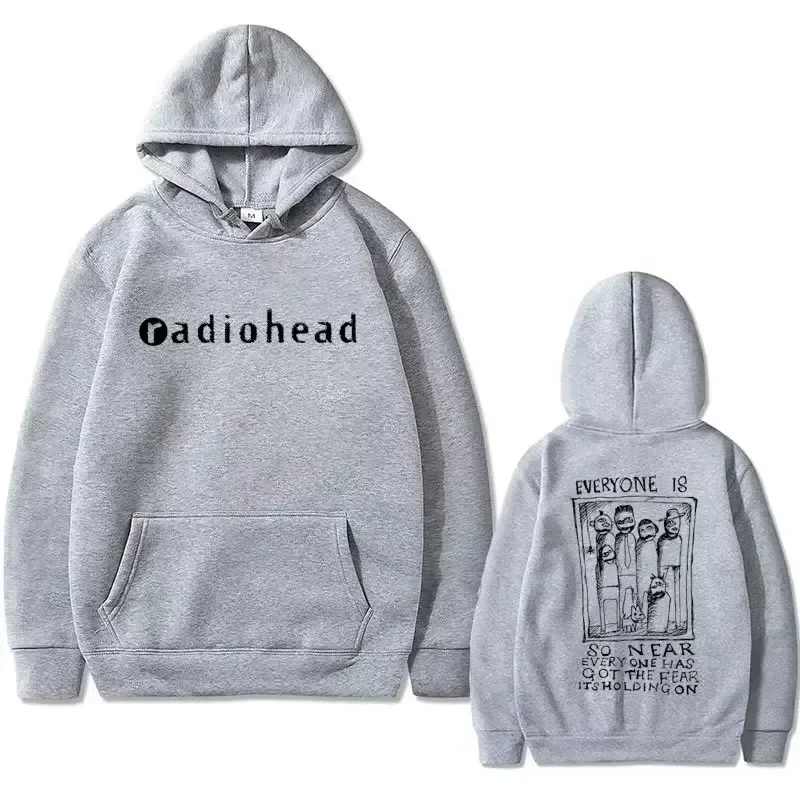Unisex-Hoodie mit Radiohead-Rockband-Print, lässiger Sweatshirt, Retro-Herren-Pullover im Gothic-Streetwear-Stil für Herbst und Winter. – Detail 6