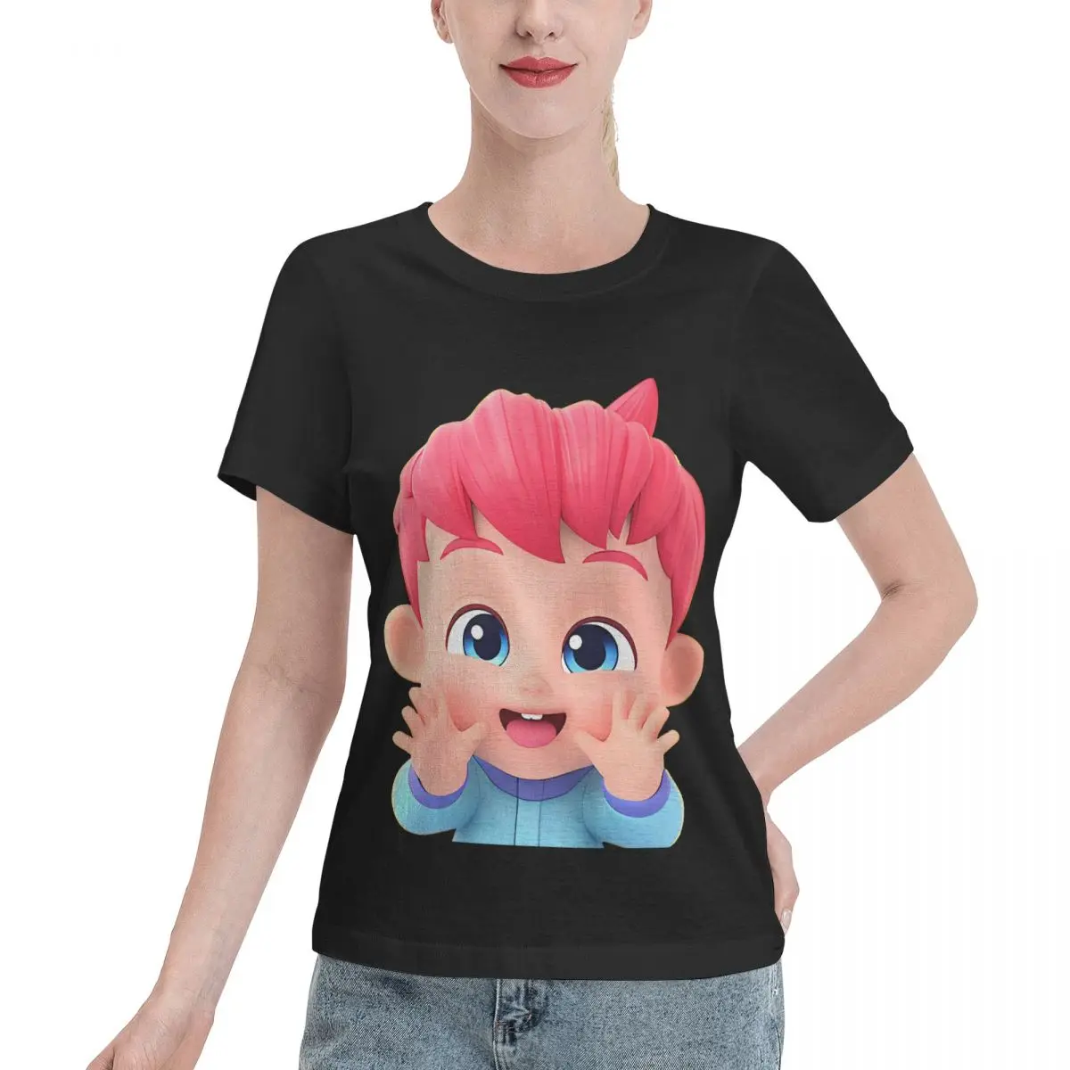 Oversized Option Bebefinn Kids Nursery Rhymes Kids Women's T-shirt Work Wear Female Casual Tshirt