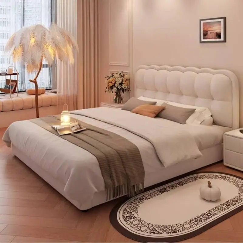 Organizer Elegant Kids Bed Backrest Support Cute Couples Storage Modern Bed Household Luxury Wooden Cama Bedrooms Furniture