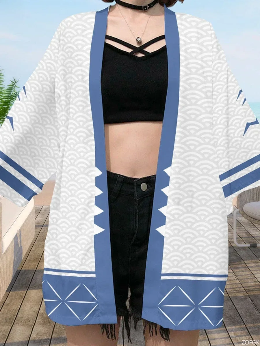Zomer 3D Gedrukt Vloek Koning Sukuna Kimono Cape Losse Fashion Design Halve mouwen Vest Gewaad Anime Top Cape