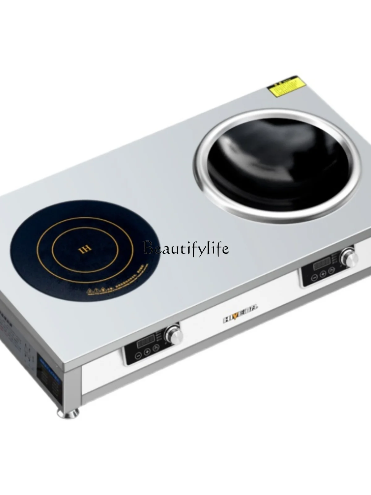 2 Commercial induction cooker 8000w double head three-phase electric double head concave