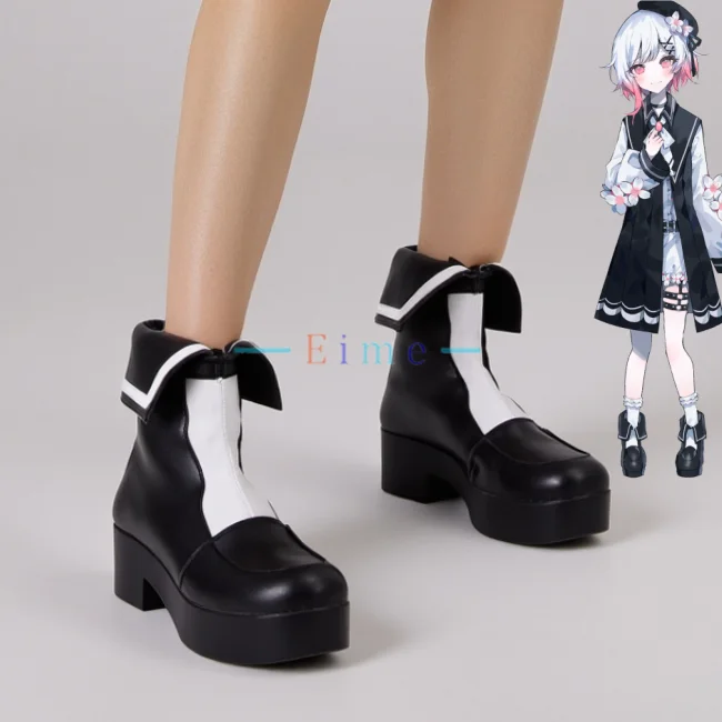 

Sakuraba Ema Cosplay Shoes Black Boots Game Magical Girl Witch Trial Cosplay Prop Halloween Carnival Boots Custom Made