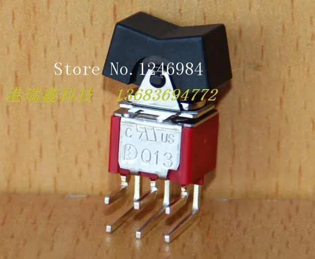 

[SA]R8018P-R11 six legs are bent dual stalls small toggle rocker switch Q13 Deli Wei 3MD3--50pcs/lot
