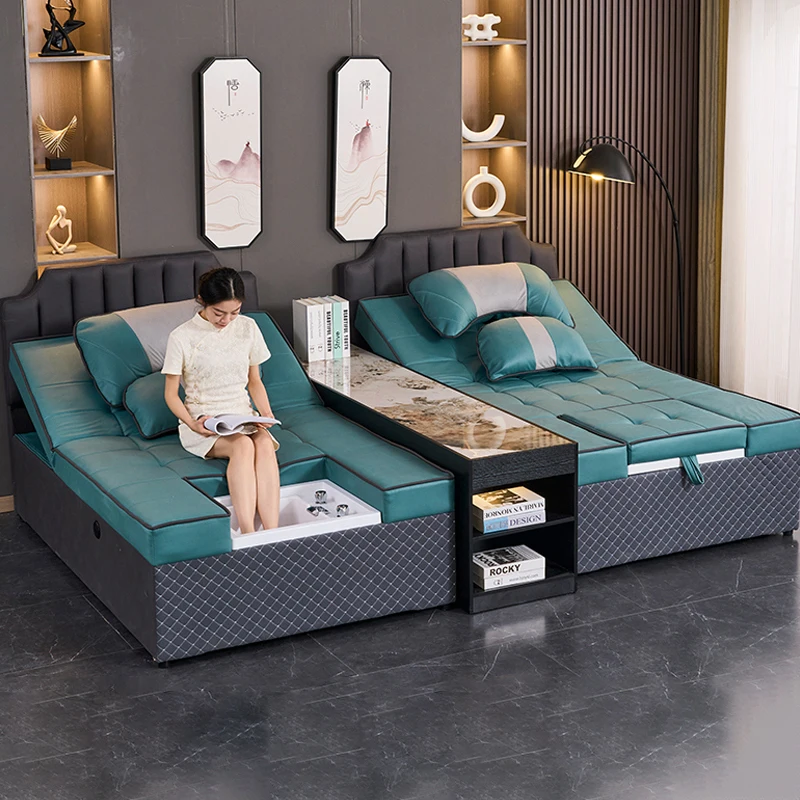 Electric Foot Bath Sofa Foot Therapy Pedicure Sofa Bed Manicure and Foot Washing Integrated Massage Bed Reclining Chair