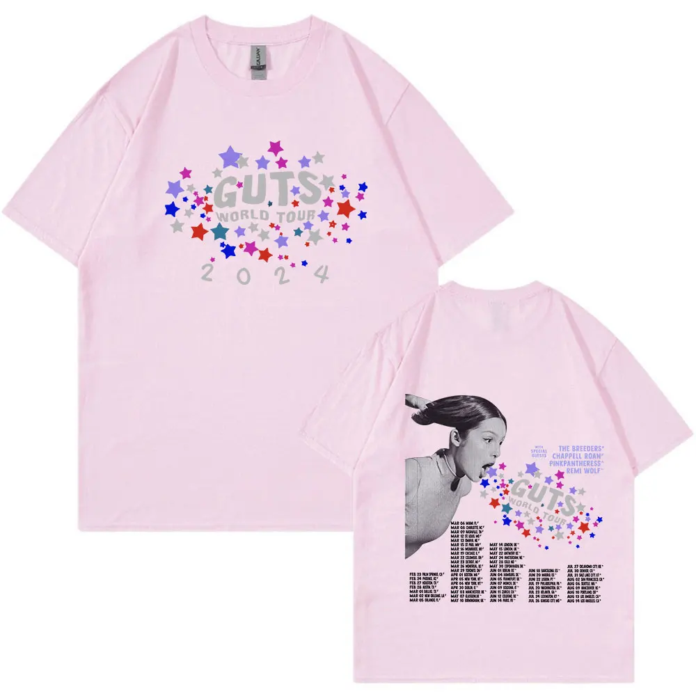 Vintage Sour Vampire Guts 2024 World Concert Tour T Shirt Men Women Fashion Hip Hop T-shirts Harajuku Casual Oversized T-shirt image 4