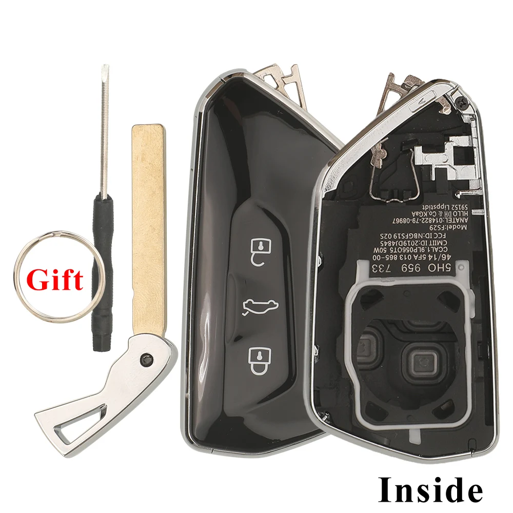 Fernbedienungsgehäuse für Volkswagen VW Golf 8 Cupra Formentor Tarraco Gti Mk7/8 Skoda Octavia Seat Leon Smart Card Case KD HZ25 ZB25