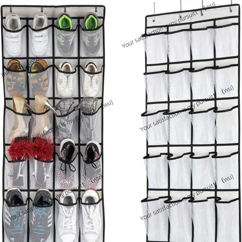 24 باب شبكي خلفي حقيبة للتعليق حقيبة تخزين حقيبة تخزين الأحذية متعددة الطبقات تخزين شبكي معلق