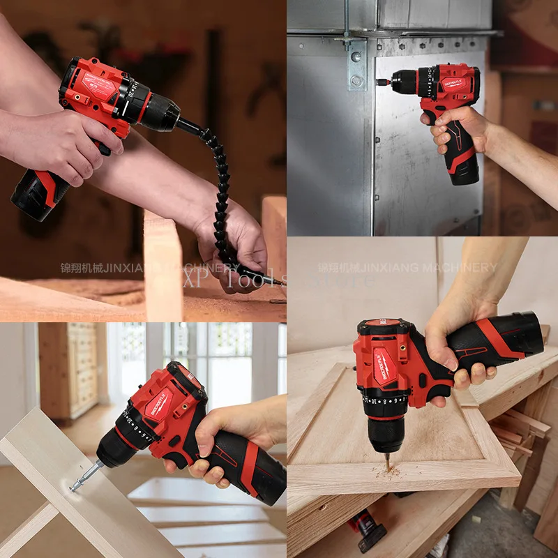 Multifunctional Cordless Brushless Compact Electric Screwdriver: Hand Drill Impact Drill For Milwaukee 12V Battery