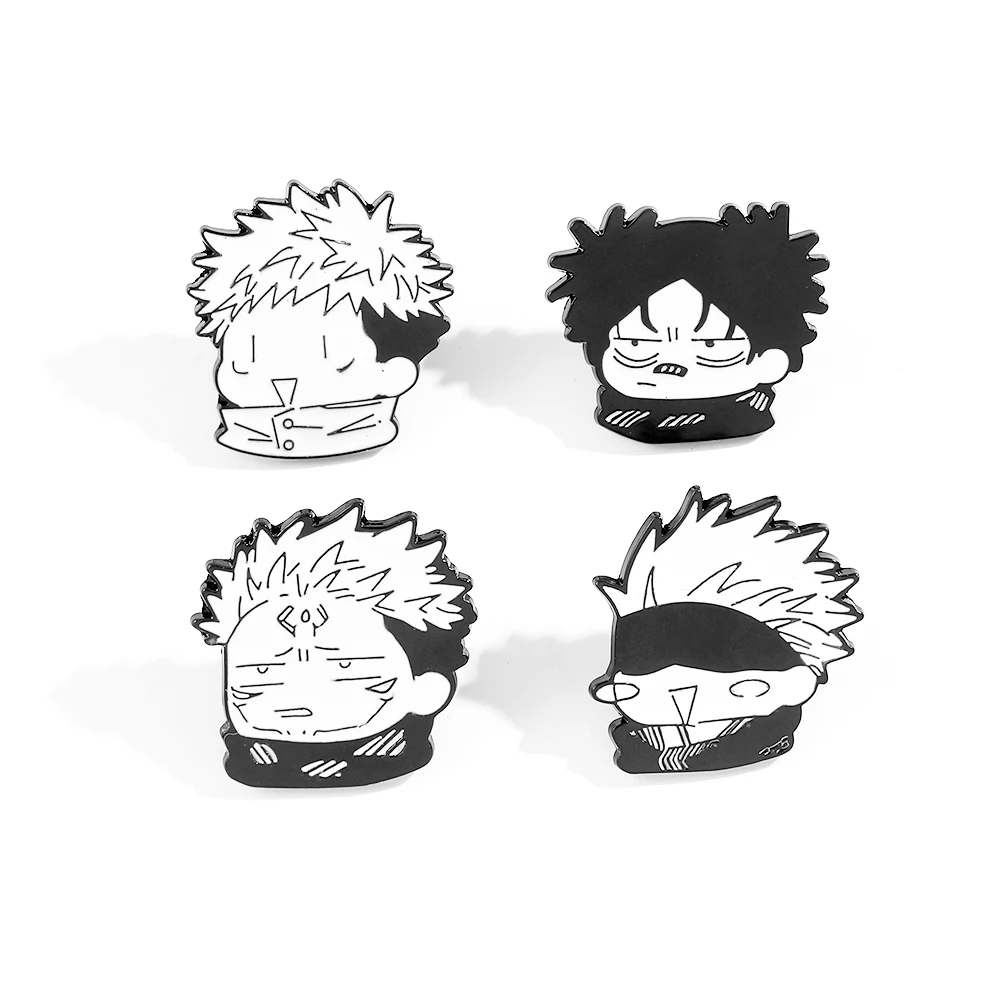 Anime JJK Jujutsu Kaisen Brosche Emaille-Anstecknadeln Abzeichen Broschen für Kleidung Schmuck Accessoires Modeschmuck Geschenk