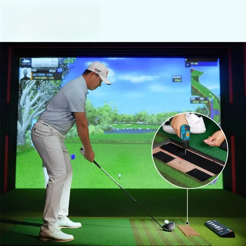 Q002-10 3D Driving Range Infrarot Induktion Golf Simulation Trainer Indoor Golf Simulator
