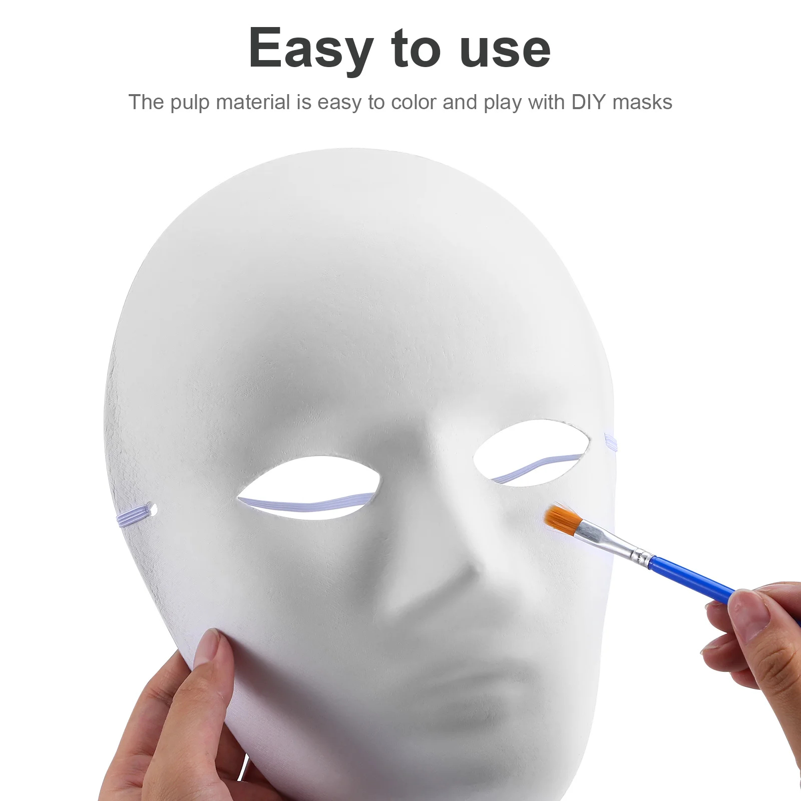 DIY Paper Mask White Embryo Coloring Masks Costume Masquerade Man Craft The