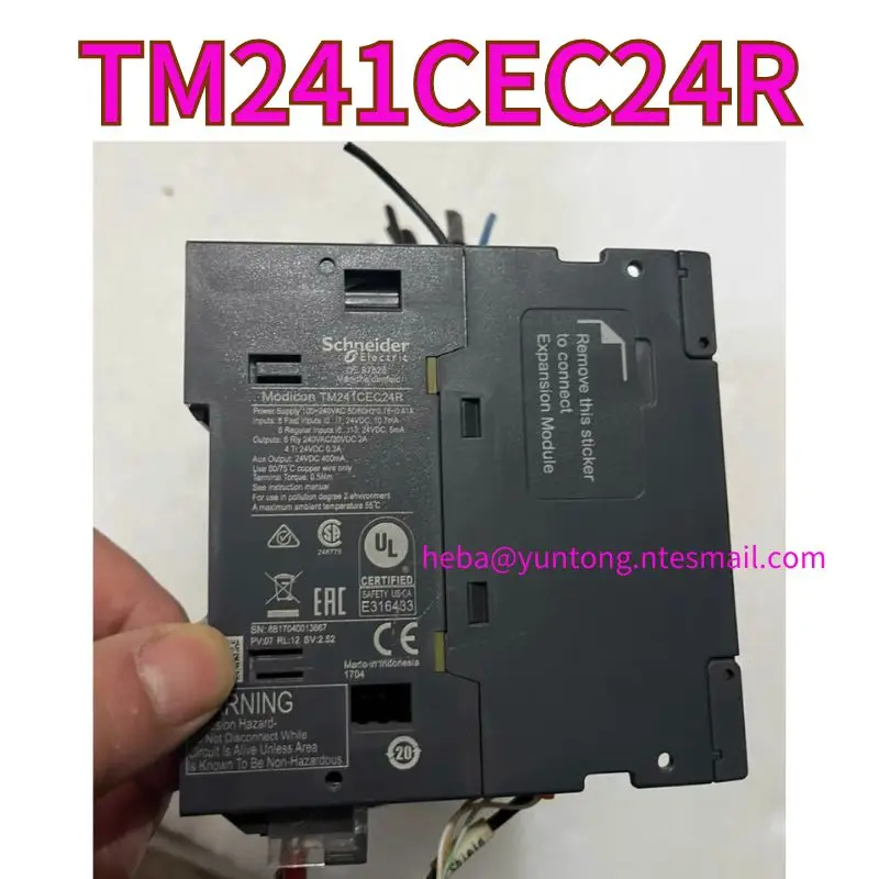 Controlador PLC TM241CEC24R usado Teste OK, entrega rápida