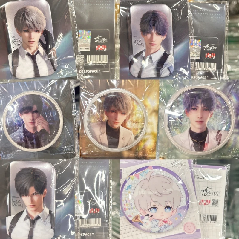 

Оловянный значок Love and DeepSpace Rafayel Sylus Aster Leon Heart Shadow Moment, настоящая периферийная брошь, подарок на день рождения