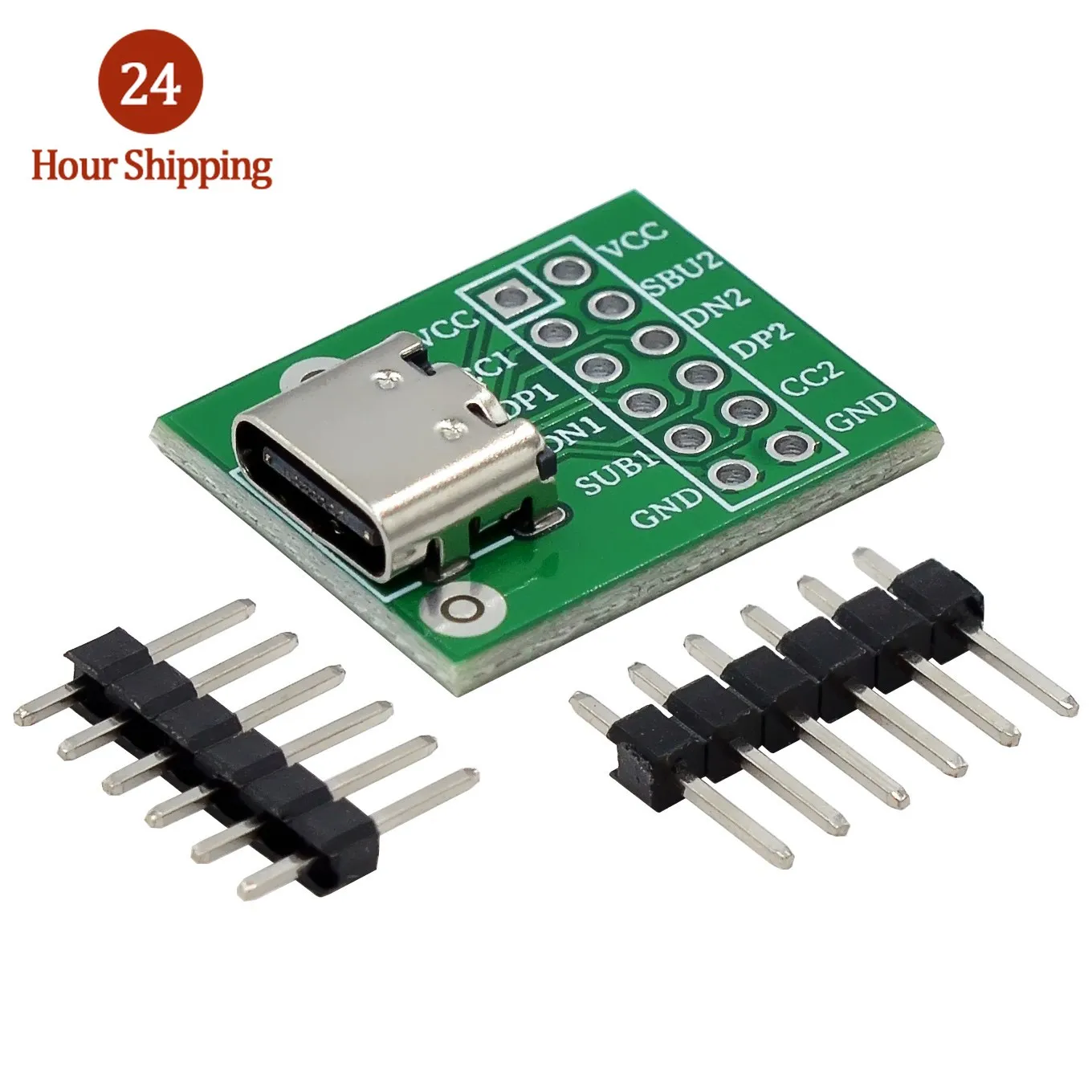 1pcs TYPE-C Female Test Board USB3.1 16P to 2.54 High Current Power Adapter Board Module for Arduino