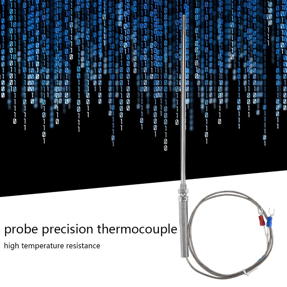 M8 Thread Type K Thermocouple Highly Sensitive Fast Response Time Ranging From 0℃ To 400℃ 200mm Probe Temperature Sensor Wire