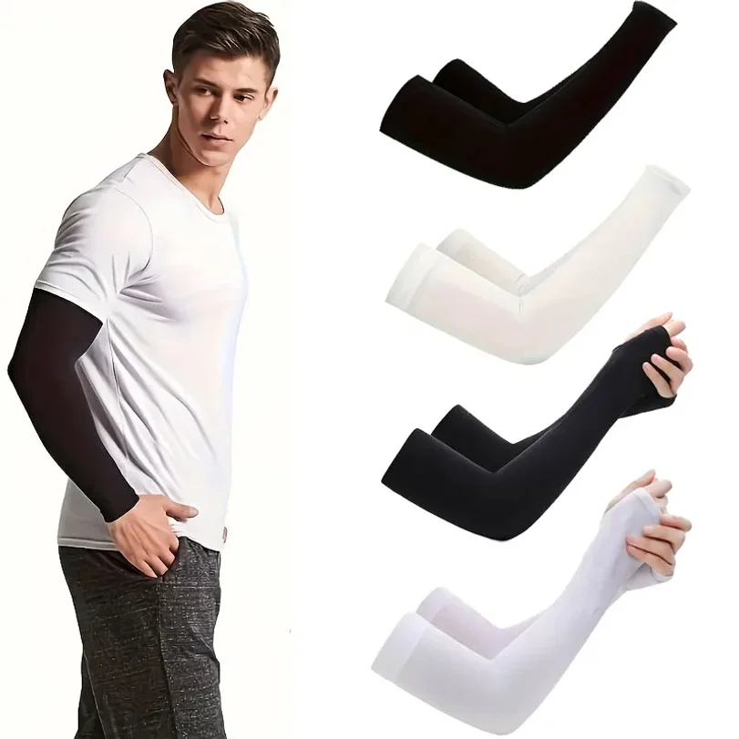 1 Pair Summer Cycling Arm Protection Unisex Arm Cover for Men Women Riding Driving Outdoor Arm Guard Hand Sleeve Cover