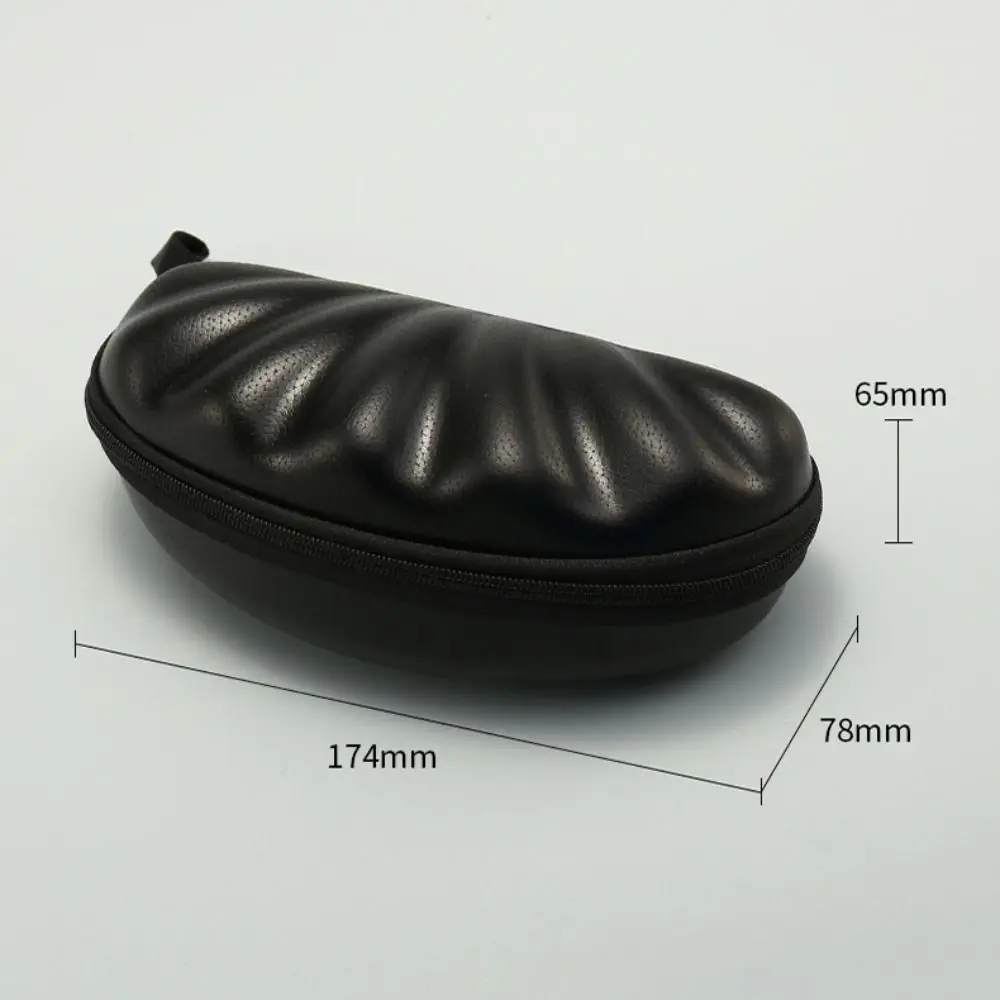 صندوق نظارات شمسية على شكل قذيفة بحبل ، حقيبة مستحضرات تجميل بسحاب ، حافظة نظارات جلدية مضادة للسقوط للفتيات ، الموضة