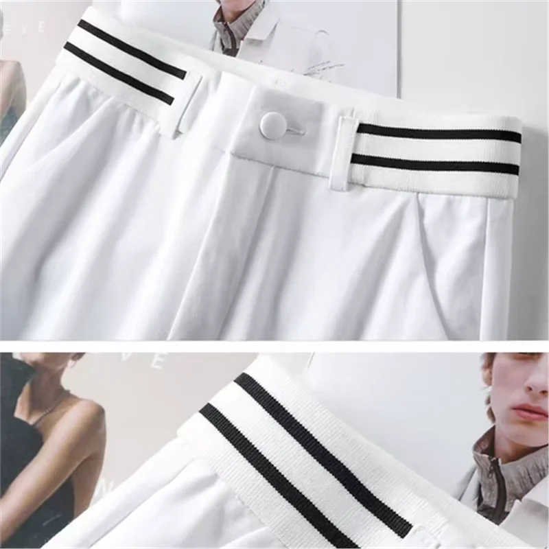 Hohe Taille Slim Fit Golf Hosen frauen Faion Bell Bot Elastische Casual Hosen Herbst Neue Sle ket Detail Pendeln Sle