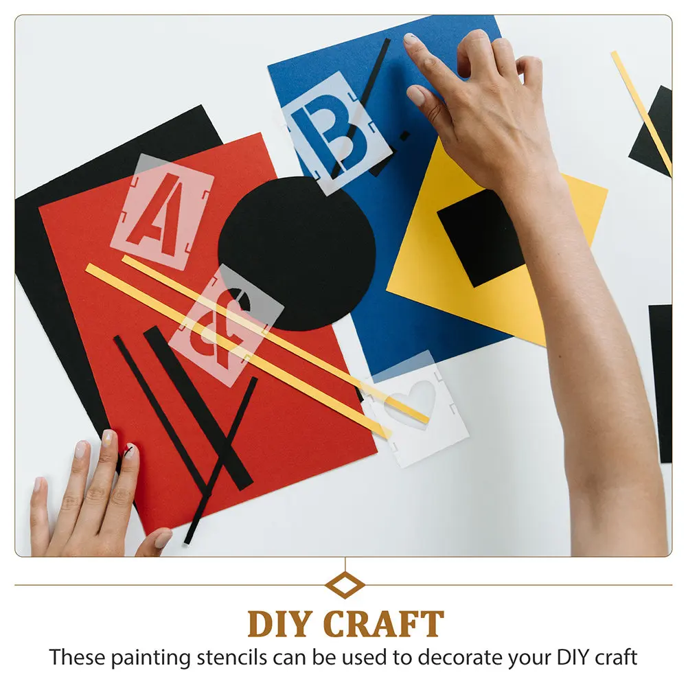 Craft Stencils Reusable Letter Alphabet for Painting Numbers Tracing Plastic Symbol Spray