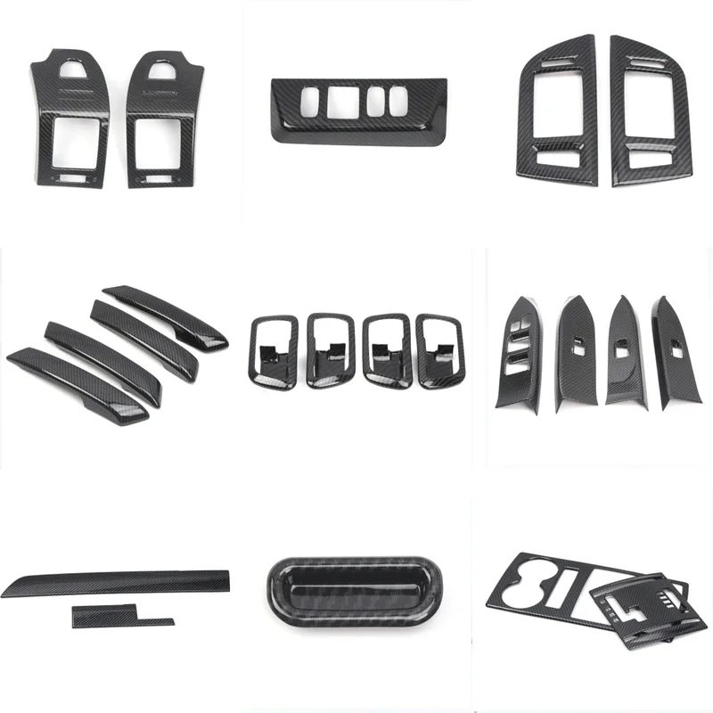 

Fit For Mitsubishi Pajero 2007-2021 Carbon Fiber Color Interior Protection Accessories Kit Decoration Cover Trim