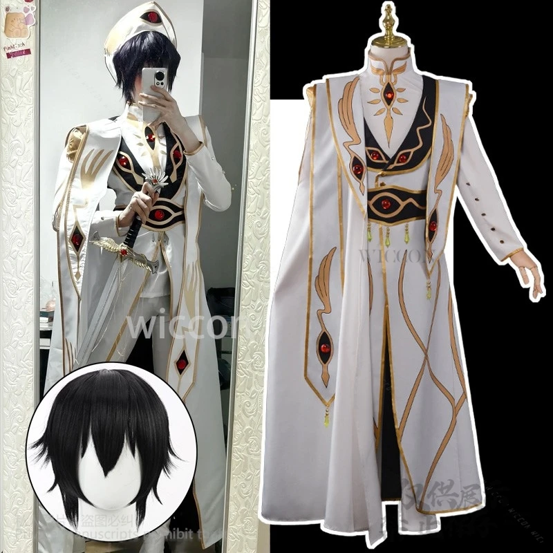 

Anime The Leloucch Lamperouge Cosplay Costume Emperor CODEE GEEASS Cloak Uniform Wig Adult Man Halloween Christmas Customized