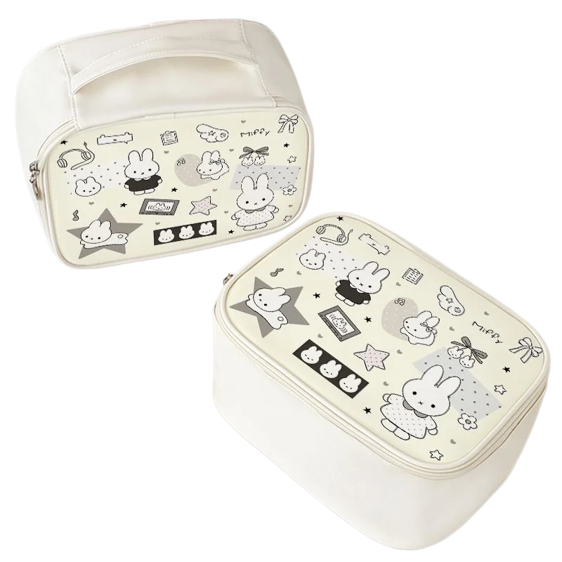 New Miffy Rabbit Cute Creative Cartoon Pattern Travel Personality Fashion Handheld Portable Large Capacity Toiletry & Makeup Bag