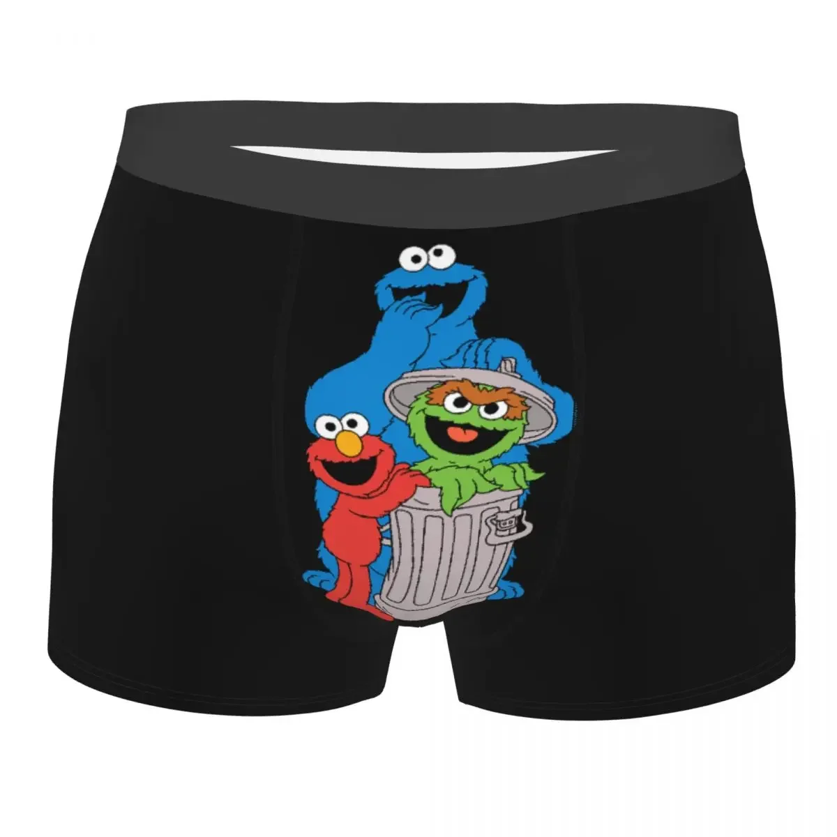 Custom Elmo Cookie Sesame Streets Boxers Shorts Mens Briefs Underwear Fashion Underpants