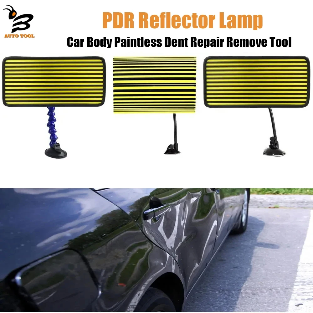 PDR Reflector Lamp Stripe Line Board Adjustment Light Car Body Paintless Dent Repair Remove Tool Wire Light Pump Suction Cup