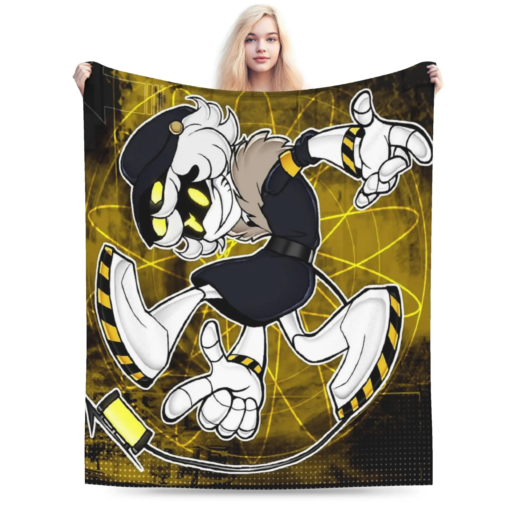Murder Drones TV Series Throw Blanket for Couch Horror Anime Soft Fuzzy Plush Blanket 50x60 Inch Multiple Sizes Bedspread