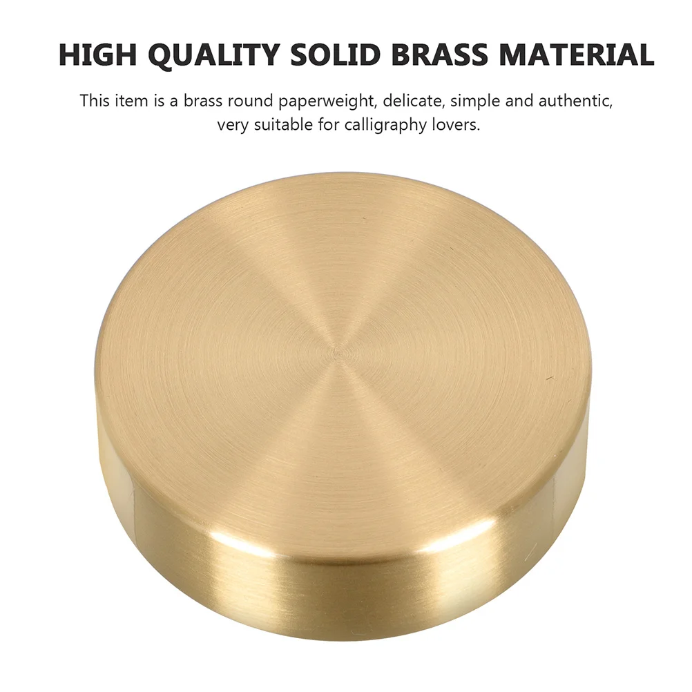 2 قطعة ثقالة الورق النحاسية الخط الصيني ممارسة الوزن سطح أملس ديكور سطح المكتب لدراسة المكتب المنزلي
