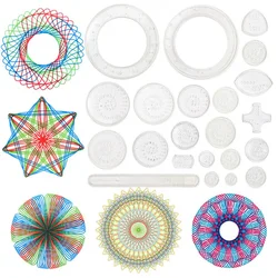 22Pcs Spirograph Drawing Toys Interlocking Gears Wheels Painting Child Creative Educational Learning Toy Drawing Accessories