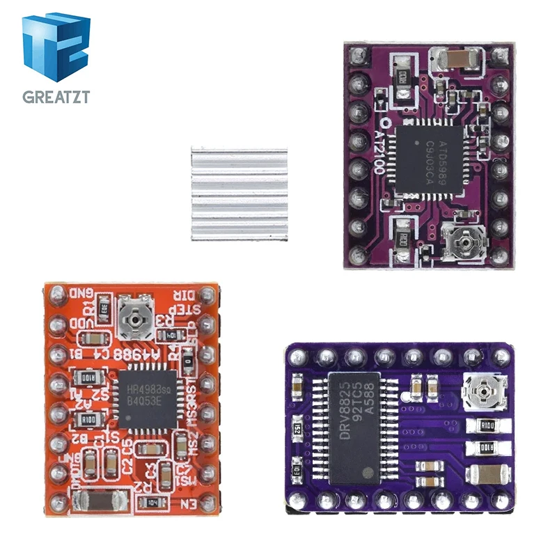 GREATZT 3d printer parts 1PCS 3D Printer Stepstick Drv8825 Stepper Motor Driver Reprap 4 PCB Board +  replace A4988