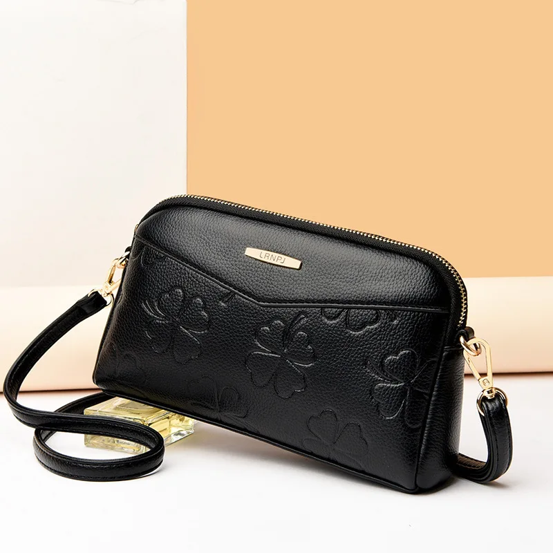 

Women Shoulder Bag Crossbody Fashion Messenger Casual Small Hand Summer 2025 New Model Middle-aged Mother Embossed Hand Wallet