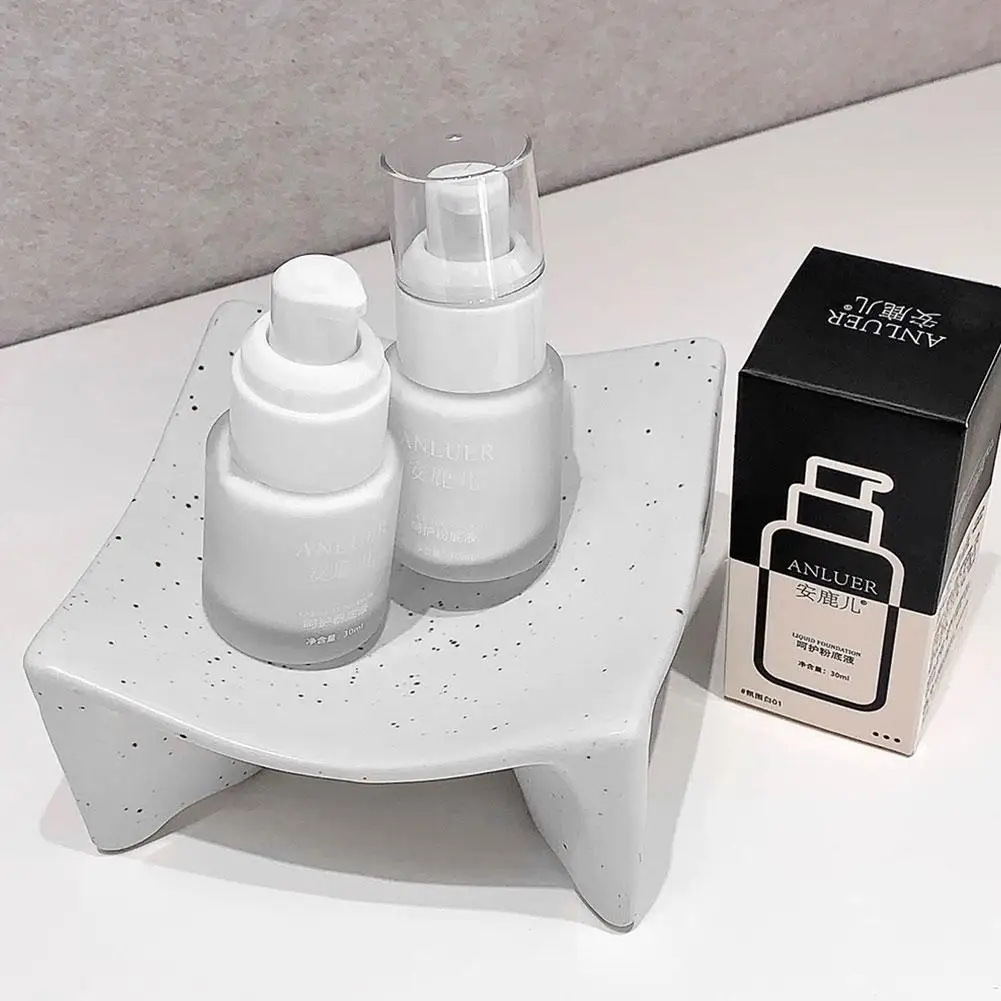 Pure White Liquid Foundation 30ml Matte Full Coverage Long Lasting Waterproof Face Makeup Base Cream For Cosplay Halloween Stage