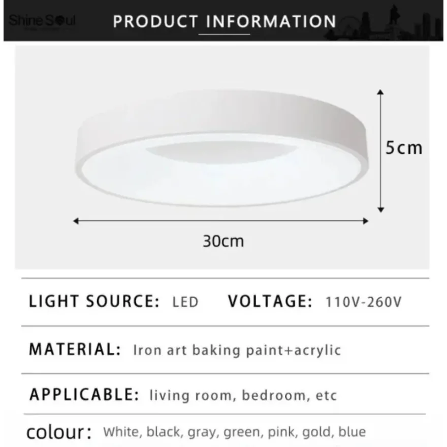 Macaron LED Ceiling Light Modern Circular Wood Grain Adjustable Decorative Light Bedroom Living Room Corridor Balcony Home Light