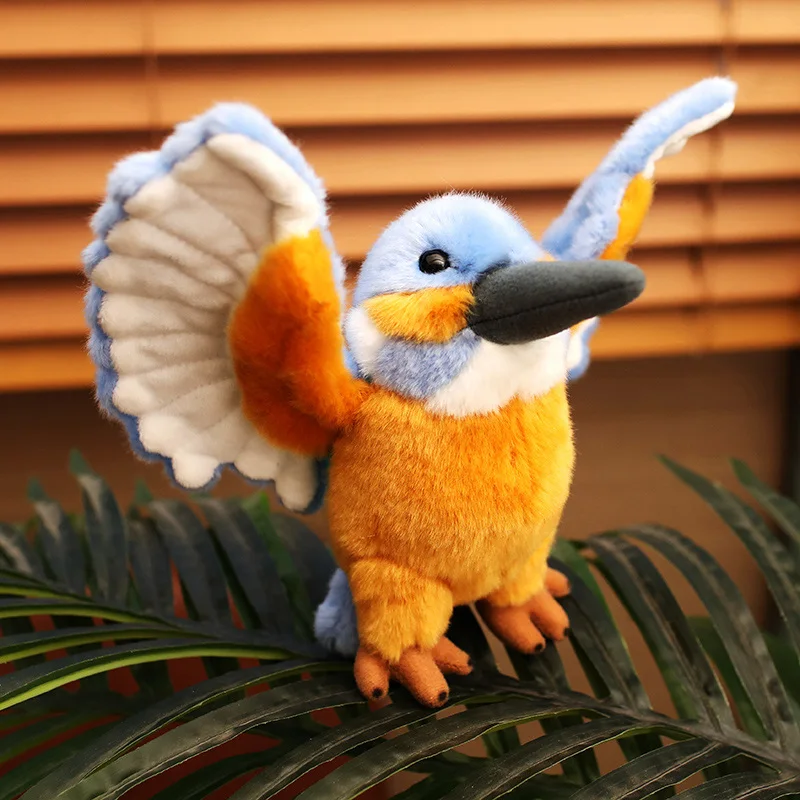 

20CM Delicate Cute Kingfisher Plush Toy Lifelike Animal Pet Bird Funny Artificial bird Realistic Budgie Simulation Doll Kid Gift