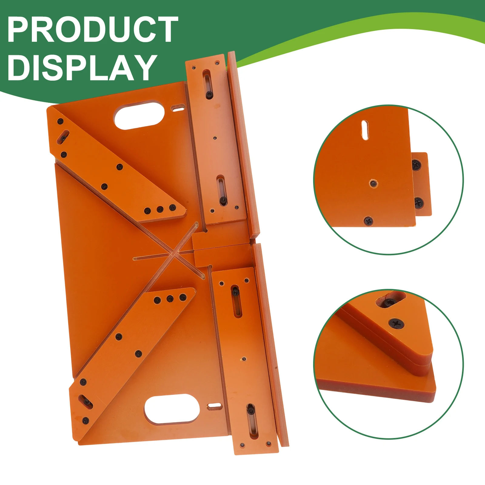 Orange Bakelite Table Saw Bottom Plate Frame 45 90 Degree Cutting Guide Tool For Decorative Thread And Door Frame Installation A