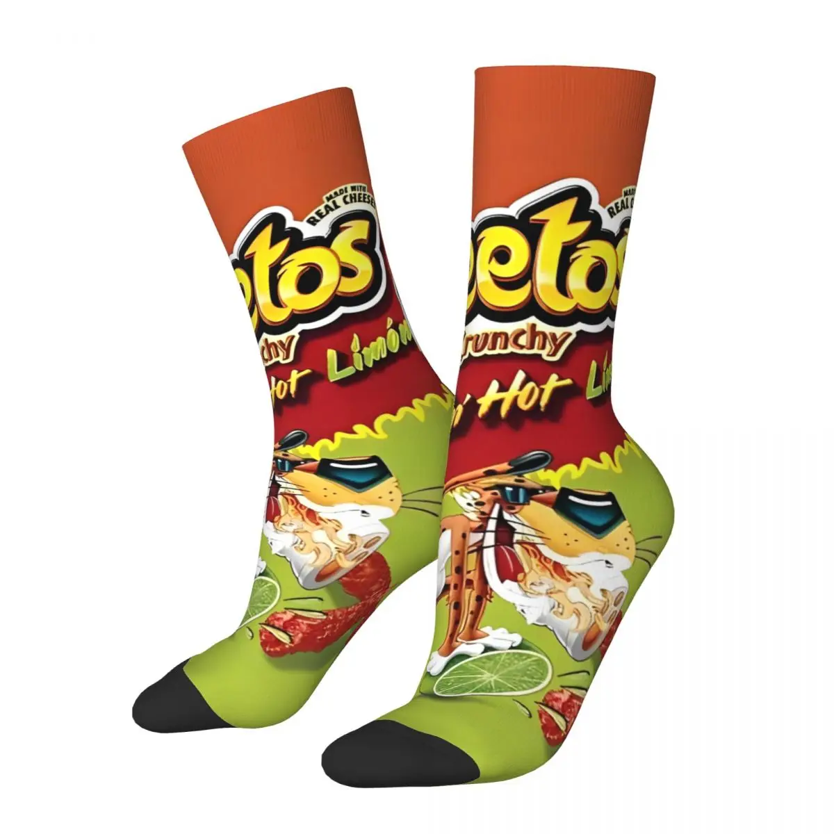 Funny Snacks Pattern Socks Men Women Fashion Potato Chips Socks Harajuku Spring Summer Autumn Winter Middle Tube Socks Gifts