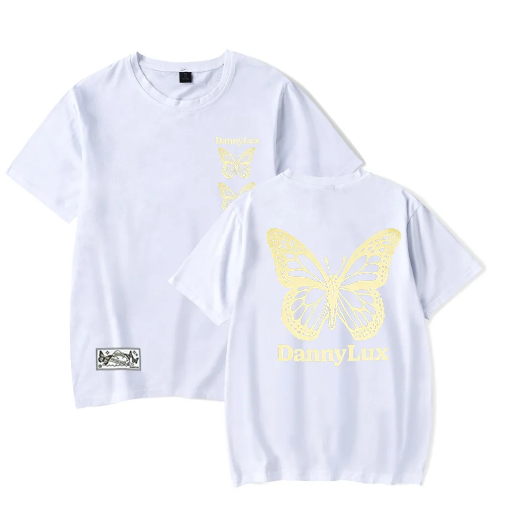 DannyLux-Camiseta con estampado Popular de mariposa para hombre y mujer, camisa de manga corta con cuello redondo, informal, 2023