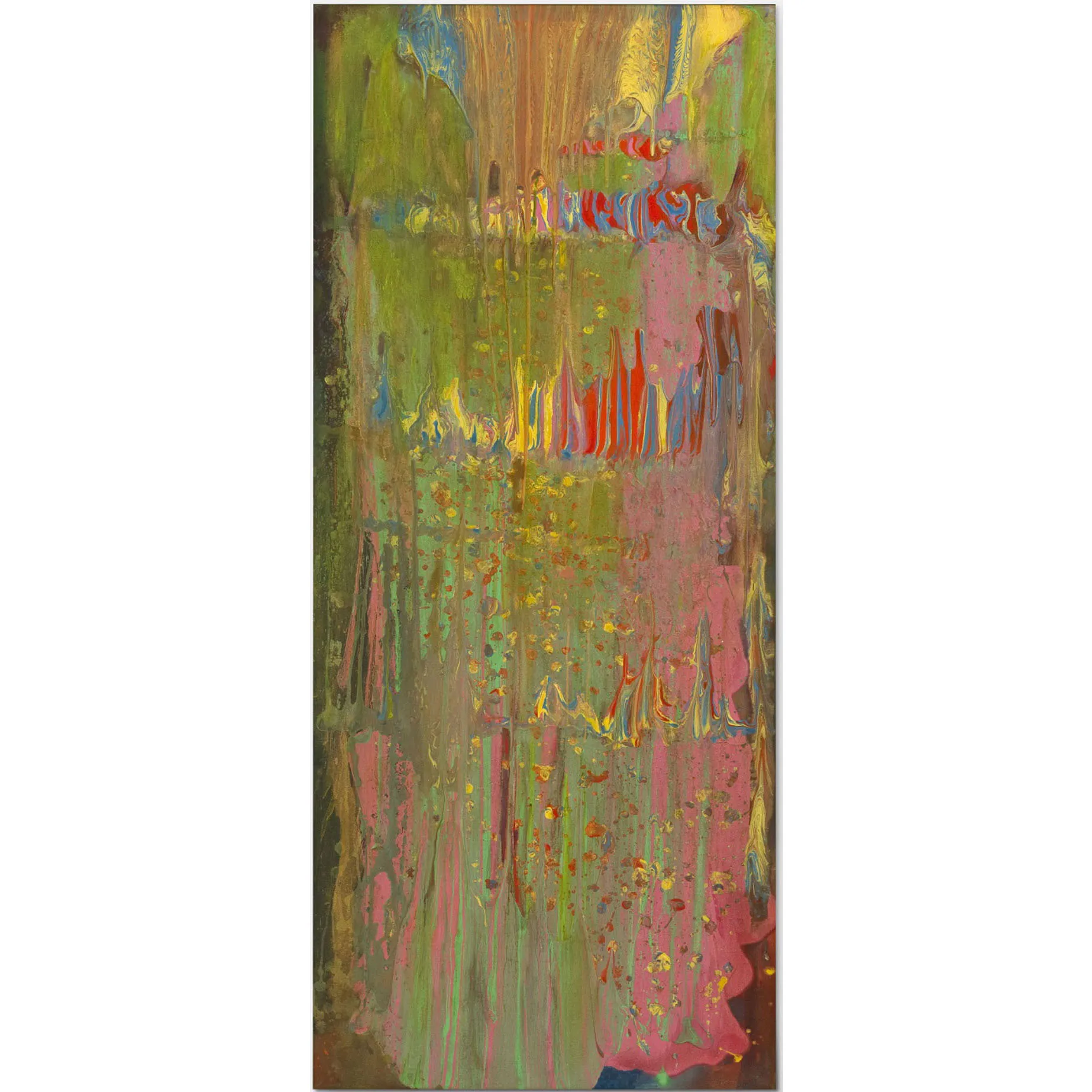 Rush Green by Frank Bowling,Abstract oil painting,Hand painted famous painting reproduction,Home decoration picture.Wall art