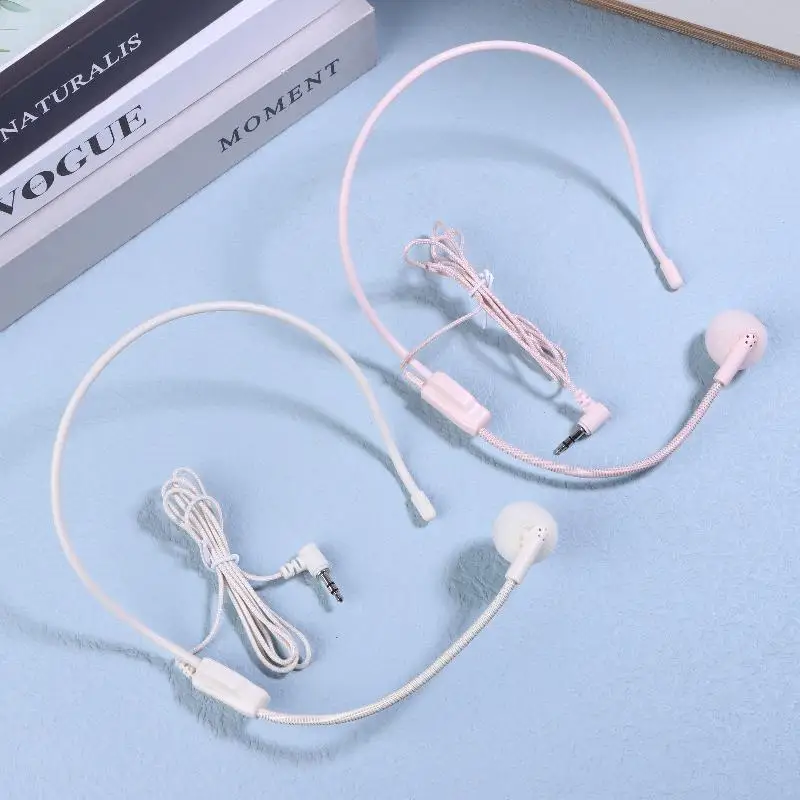 NEW SALE 1Pcs Wired 3.5mm Plug Guide Lecture Speech Headset Mic Portable Head-mounted Headset Microphone For Teaching Meeting