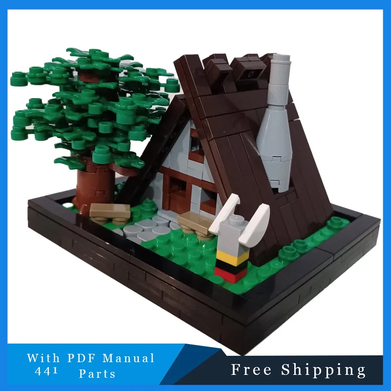 441 個 MOC コミック有名なレンガの家ビルディングブロックモデル子供教育 DIY 組立おもちゃセットクリスマス誕生日ギフト