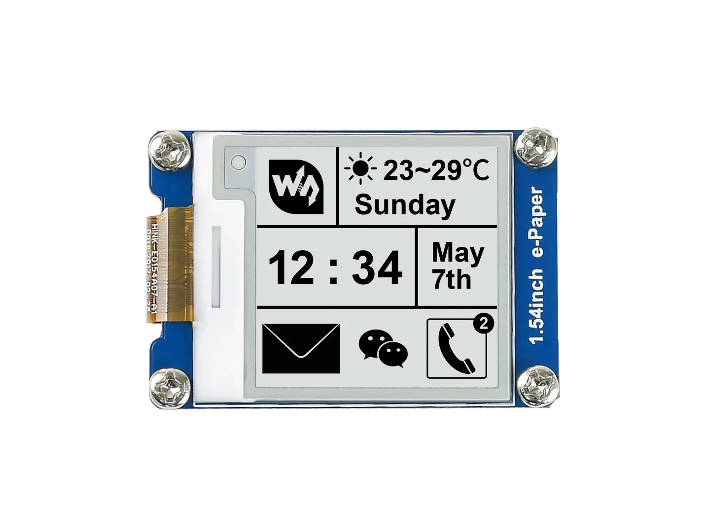 Waveshare 1.54 inch 2 Colors EPD E-paper Screen Custom Design Electronic Digital E-ink Display Module Screen