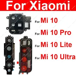 For Xiaomi Mi 10 10 Pro 10 Lite 10 Ultra Rear Back Main Camera Lens Glass Frame Holder Glass Lens Cover Replacement