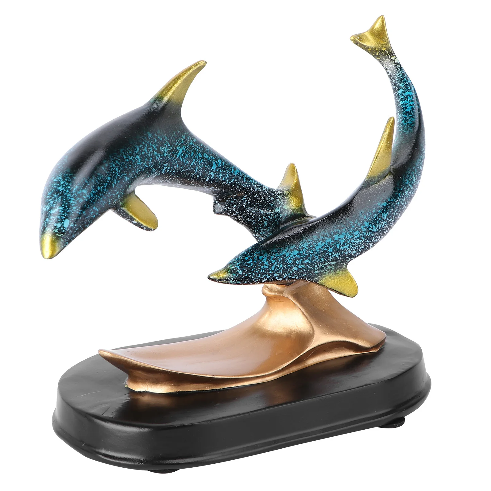 

1Pcs Resin Dolphin Ornament Creative Desktop Adornment for Home Office Table Decoration Lovely Resin Decor Collection