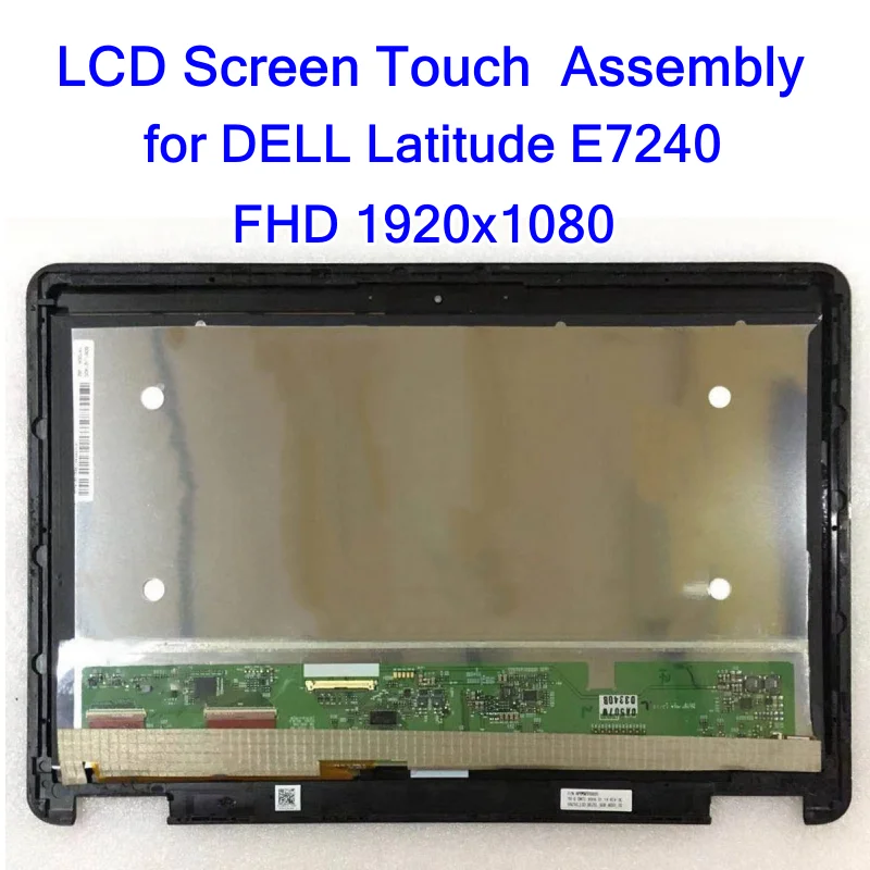 

12.5" 40Pin Touch screen For DELL Latitude E7240 LP125WF1-SPA4 PY6P2 Digitizer Display Assembly With Frame Touch Display FHD