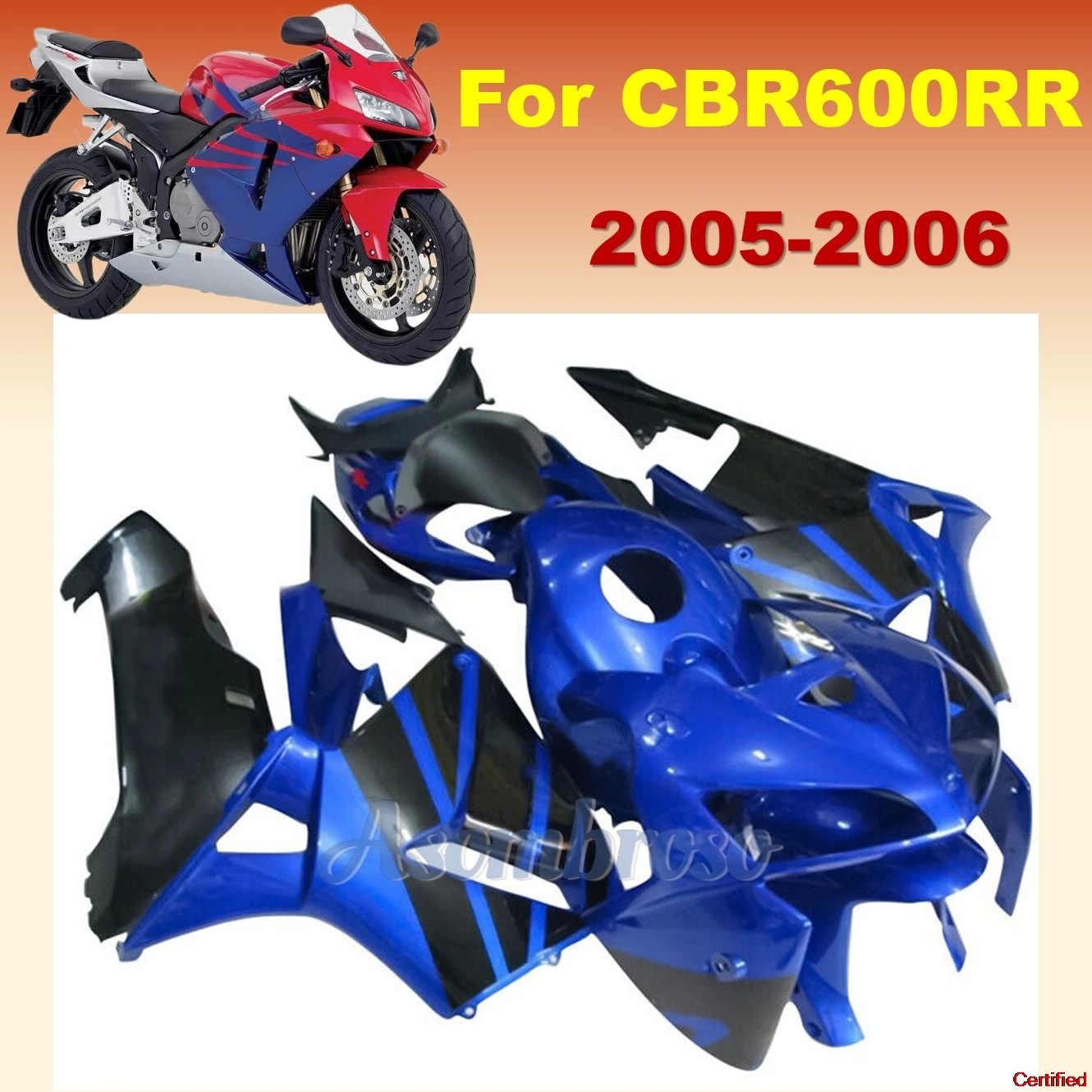 

Fit for CBR600RR 2005 2006 CBR 600RR F5 Motorcycle Fairing Kit ABS Plastic Bodywork cbr 600 rr blue black