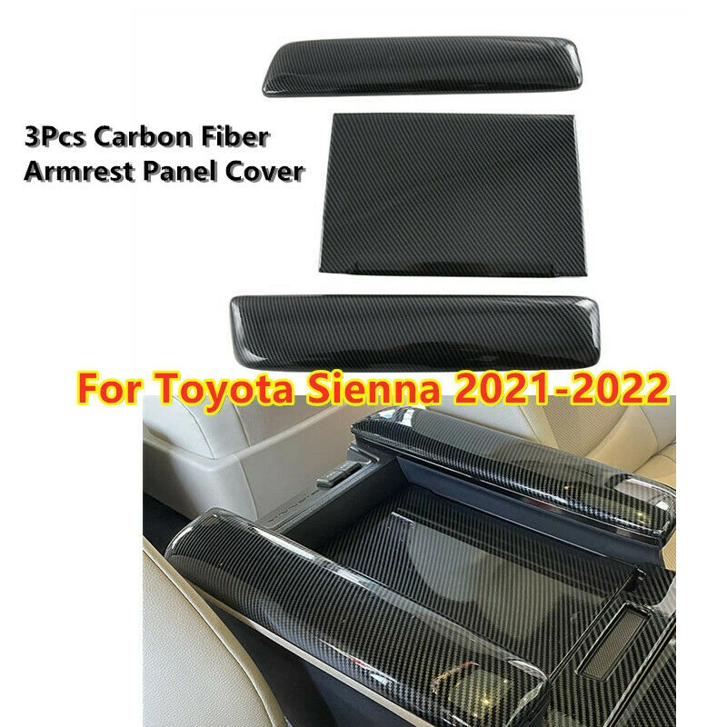 

3 шт., карбоновый подлокотник для Toyota Sienna 2021-2022