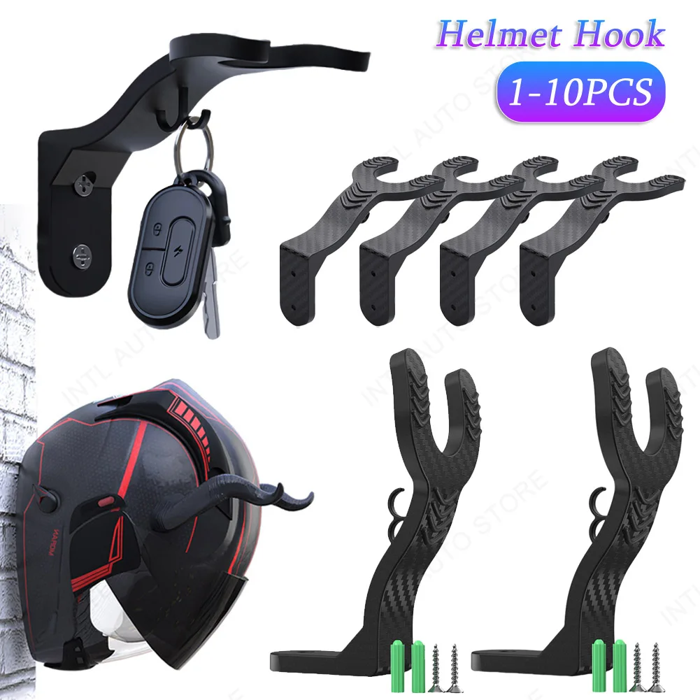 Motorcycle Helmet Hook Racks Home Luggage Jacket Holder Cabinet Shelf Wall Mount Hooks Helmet Display Hanger Stand