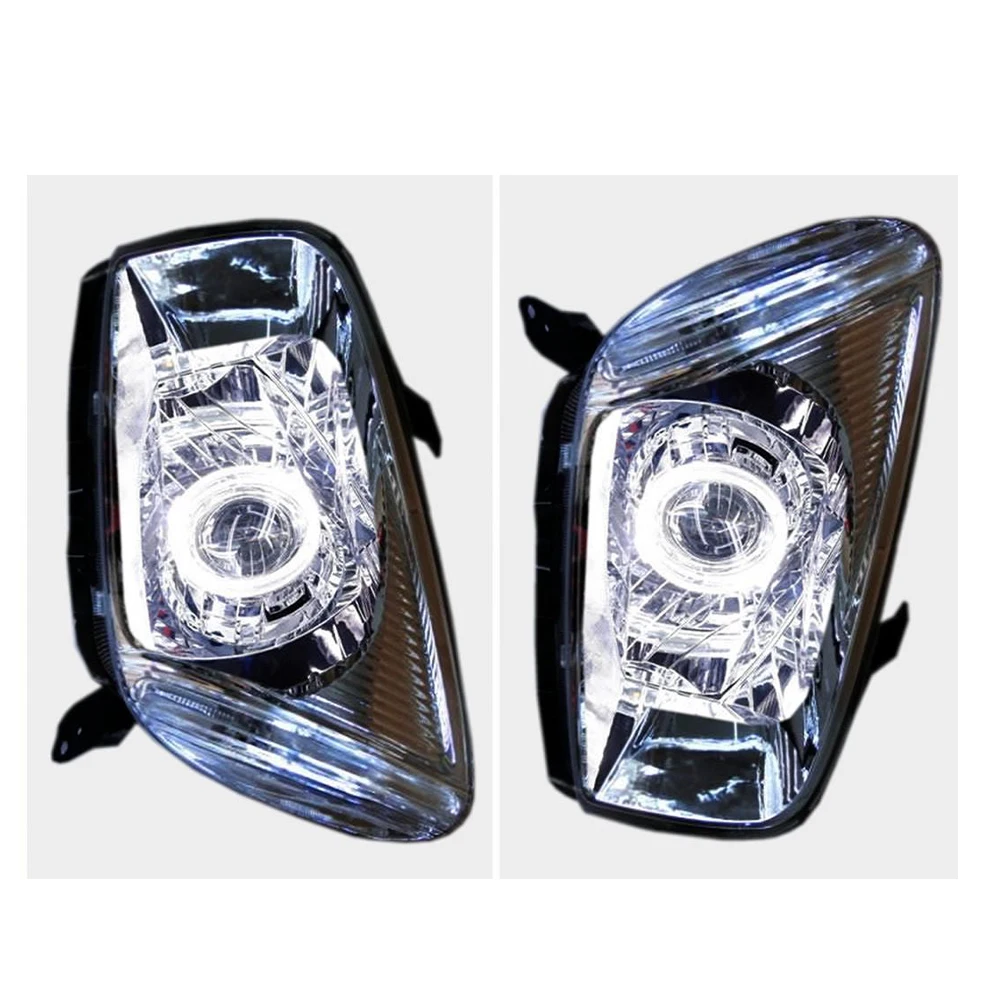 Car Modified Headlights For Toyota Rav4 Rav-4 High Power 65W LED Aperture Light Lens Assembly A Pair 2000 to 2005